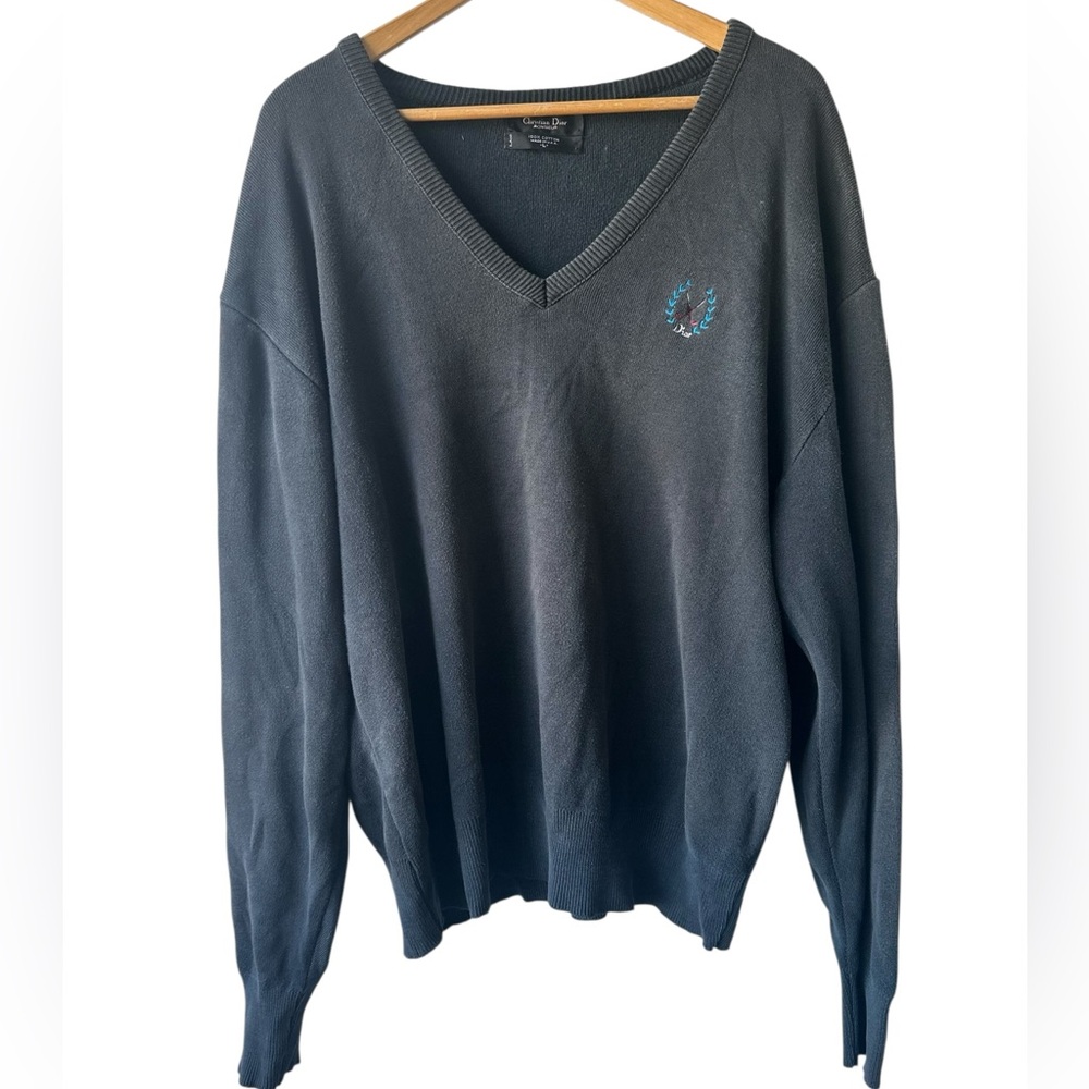 Christian Dior Monsieur Vintage Men’s V-Neck Sweater Large